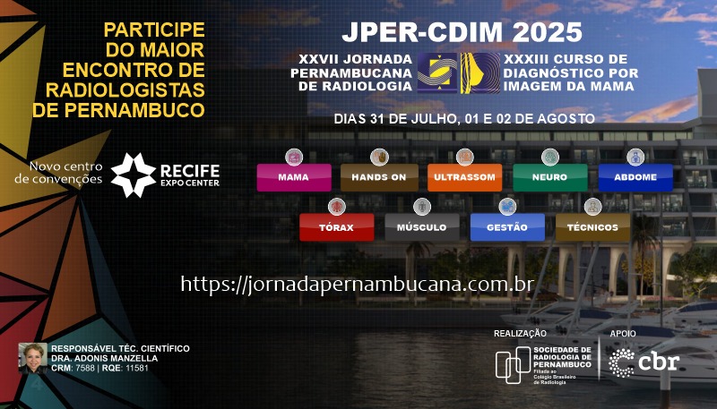 Imagem para o evento: XXVII Jornada Pernambucana de Radiologia (JPER25)